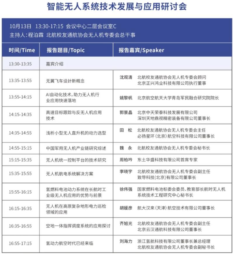 020全球無人機應用及防控大會會議日程"