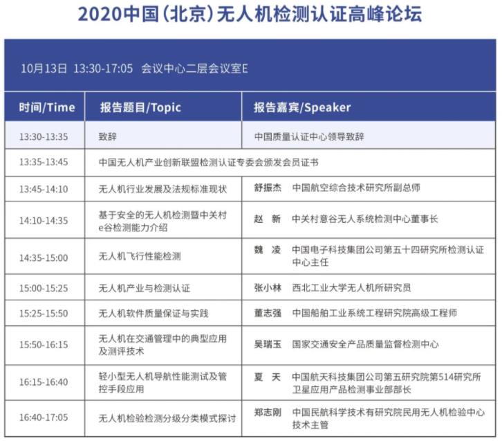 020全球無人機應用及防控大會會議日程"