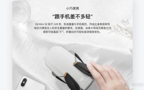 大疆官網(wǎng)上線新品 DJI Mini SE，消費級入門無人機僅需2000元