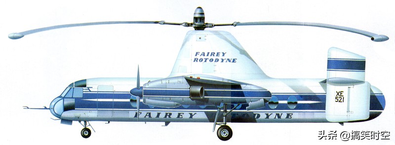 融合了旋翼機(jī)、直升機(jī)和固定翼飛機(jī)的黑科技 Fairey Rotodyne飛機(jī)