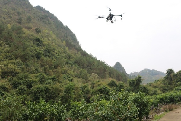 一畝地追肥僅需1分鐘 荔波無人機高效助春耕