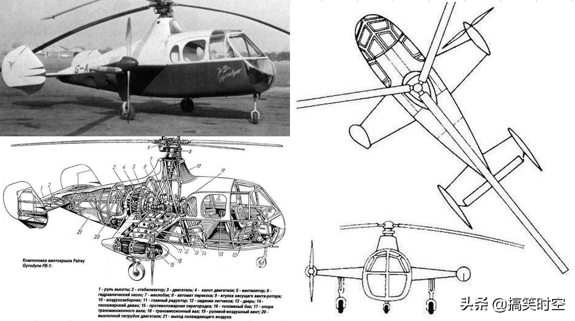 融合了旋翼機(jī)、直升機(jī)和固定翼飛機(jī)的黑科技 Fairey Rotodyne飛機(jī)